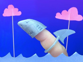 finger shark rings fun kids maker faire notseej zheng3 3d print model - Mito3D