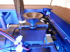 replicator 2 filament feed funnel 3d printer parts guide upgrade part 3d print model - Mito3D