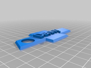 denny de porte-clés personnalisé 3d print model - Mito3D