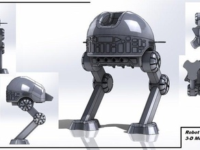 robot walker model robotlar thingiverse 3d print model - Mito3D