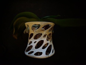 orquídea florero al aire libre jardín maceta de flores las del jarrón orgánica forma 3d print model - Mito3D
