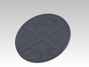 vote yes drinks coaster kitchen dining coasters scotland 3d print model - Mito3D