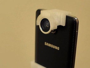 supporto lente fisheye, nota 3 la fotocamera n9005 ojo de pez 3d print model - Mito3D