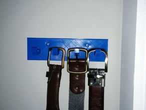 belt rack 4 prongs organization closet hanger holder useful wall 3d print model - Mito3D