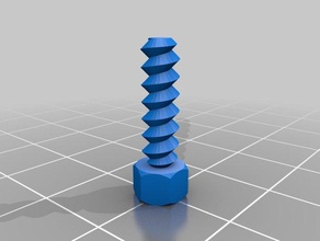 my customized nut job bolt washer threaded rod factory diy 3d print model - Mito3D