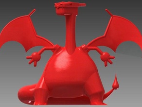 Glurak Kreaturen pokemon Figuren 3d print model - Mito3D