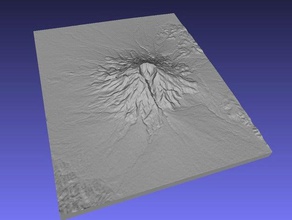 mount isarog camarines sur philippines learning geodesy raised relief topographical topography 3d print model - Mito3D
