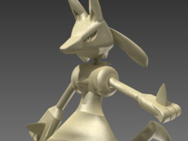 lucario creatures pokemon figures 3D print model - Mito3D