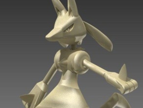 lucario le creature pokemon figure 3d print model - Mito3D