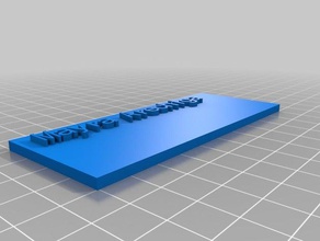 ma name plate other customized 3d print model - Mito3D