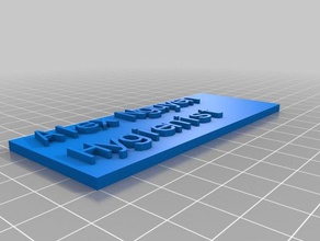 name plate other customized 3d print model - Mito3D