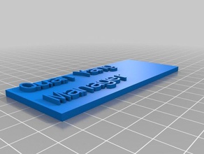qy name plate other customized 3d print model - Mito3D