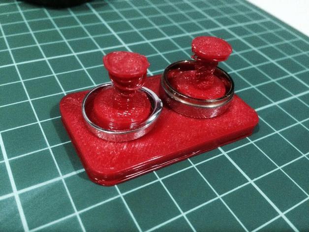 2 ring holder accessories 3D print model - Mito3D