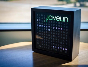 javelin word clock baffles diy 3d print model - Mito3D