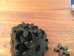 failed geared heart 3d printing tests geard gears 3d print model - Mito3D