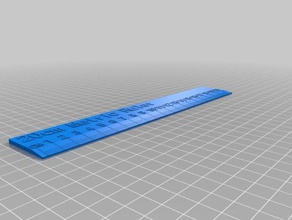 20cm métrique règle bureau de personnalisé 3d print model - Mito3D