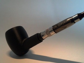 e-pipe e-cigarro - canadense bull estilo os acessórios e-narguilé e-fumadores easily3d fumar cachimbo steampunk vape caneta 3d print model - Mito3D