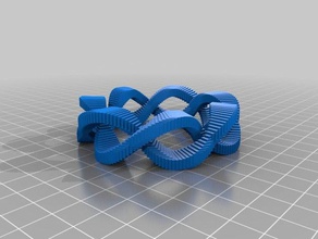 meine angepasste kubistische torus math Kunst 3d print model - Mito3D