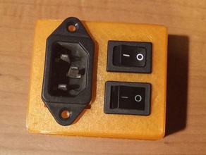 3up power jack switch box 3d Drucker Teile 3d print model - Mito3D