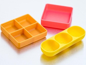 customizable square trays organization bowl container cup customized customizer openscad parametric 3d print model - Mito3D