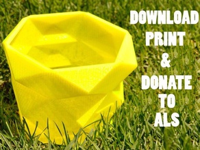 3d printed ice bucket challenge als outdoor garden association polygon 3d print model - Mito3D