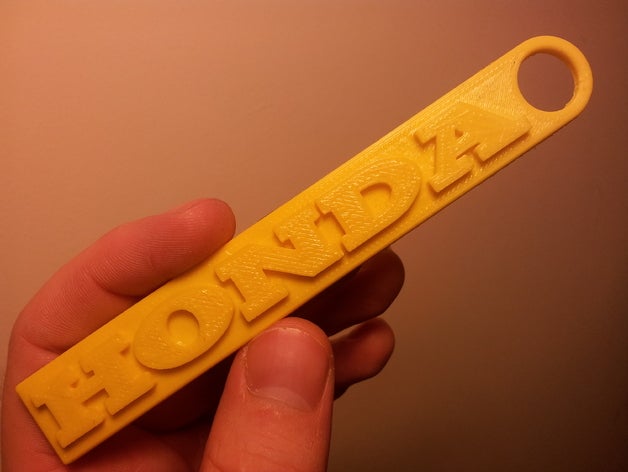 honda chave de cadeia a indústria automotiva chaveiro 3D print model - Mito3D