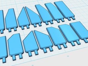 160 échelle blast évent deflectorsarticulated plaques de blindage robot scratchbuilding kitbashing modding modèle les robots 3d print model - Mito3D