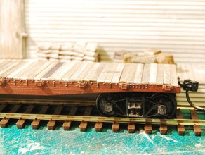 southern pacific cs-35 36 foot flat car vehicles flatcar ho railroad 3d print model - Mito3D