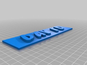 my customized replicator 2 nameplate signs logos david 3d print model - Mito3D