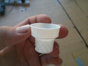 icecream cone food drink cornet eat gelato glace sweet 3d print model - Mito3D