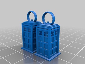 tardis earings toy game accessories 3d print model - Mito3D