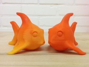 ed goldfish animals cute zbrush 3d print model - Mito3D