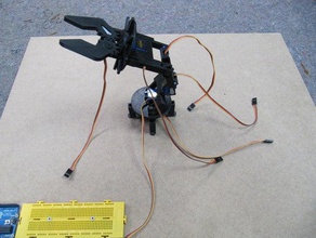 educational robot arm 6dof robotics 9g servo arduino scratch taller inventores 3d print model - Mito3D