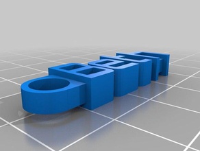 beth keychain organization customized 3d print model - Mito3D