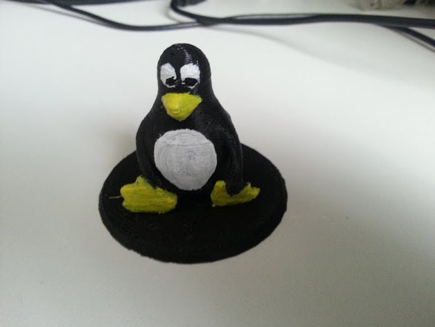 tux pinguim do linux estátua esculturas 3d a arte o blender experimento modelo openscad paramétrico 3D print model - Mito3D