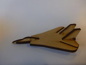lasercut mini f14 tomcat toys games airplane fighter plane 3d print model - Mito3D