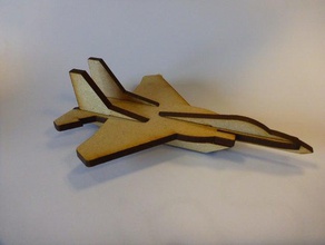 lasercut mini f15 i giocattoli giochi aereo da caccia strike eagle 3d print model - Mito3D