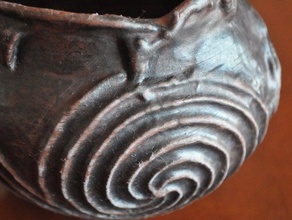 pré-históricos nativos americanos espiral pote varreduras réplicas 3dcoat 3dpt 3d print model - Mito3D