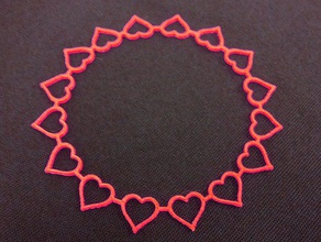 anillo de corazones accesorios 3d print model - Mito3D