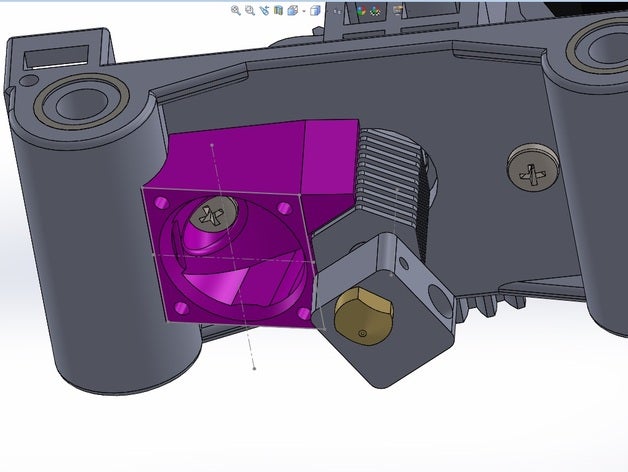 hexágono extremidade quente para montagem de ventilador 3d a impressora partes robo hot final fã 3D print model - Mito3D