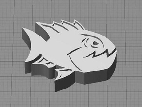 la colère de poisson animaux faim piranha le requin les dents 3d print model - Mito3D