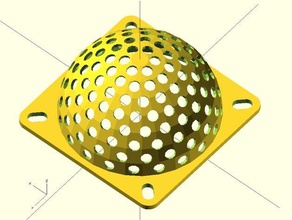 sphérique grille du ventilateur 60mm 3d l'impression 3d print model - Mito3D