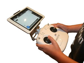 ipad mini holder dji pv2+ remote control mobile phone 3d print model - Mito3D