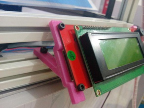 kossel mini adanmış lcd surpport 3d yazıcı parçaları 3d print model - Mito3D