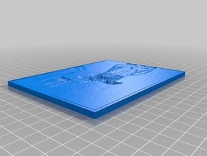 bouledogue américain cade lithopane 2d art personnalisé 3d print model - Mito3D