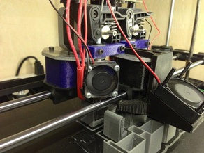 rigidbot extruder plate risers mounting e3d hotends printer parts mount v6 rigibot 3d print model - Mito3D
