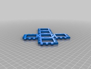 meine angepasste hingesnap cube net Mathematik 3d print model - Mito3D