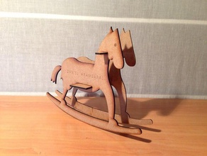 cavalos selvagens 2d arte 3d print model - Mito3D