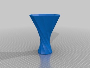 10 sided twisted vase household 3d print model - Mito3D