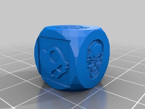 skull dice customized 3d print model - Mito3D